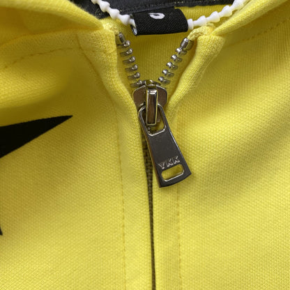 SP5DER SWEAT À CAPUCHE FERMÉ DOUBLE COUCHE 5 ÉTOILES JAUNE