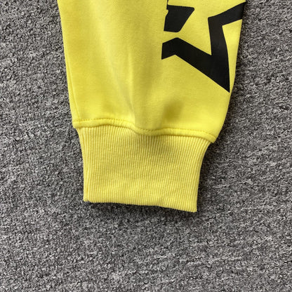 SP5DER SWEAT À CAPUCHE FERMÉ DOUBLE COUCHE 5 ÉTOILES JAUNE