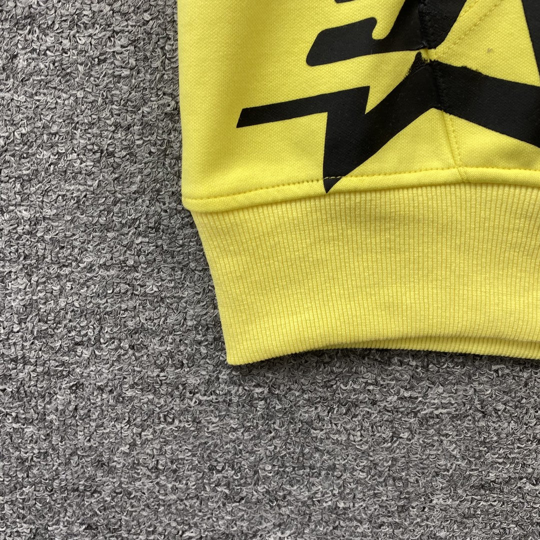 SP5DER SWEAT À CAPUCHE FERMÉ DOUBLE COUCHE 5 ÉTOILES JAUNE