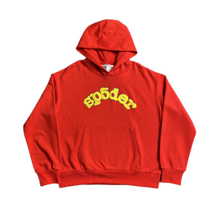 Sweat à capuche rouge SP5DER avec logo OG