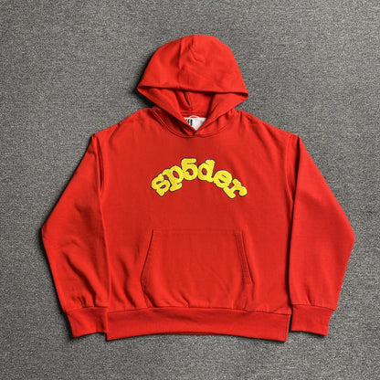 Sweat à capuche rouge SP5DER avec logo OG
