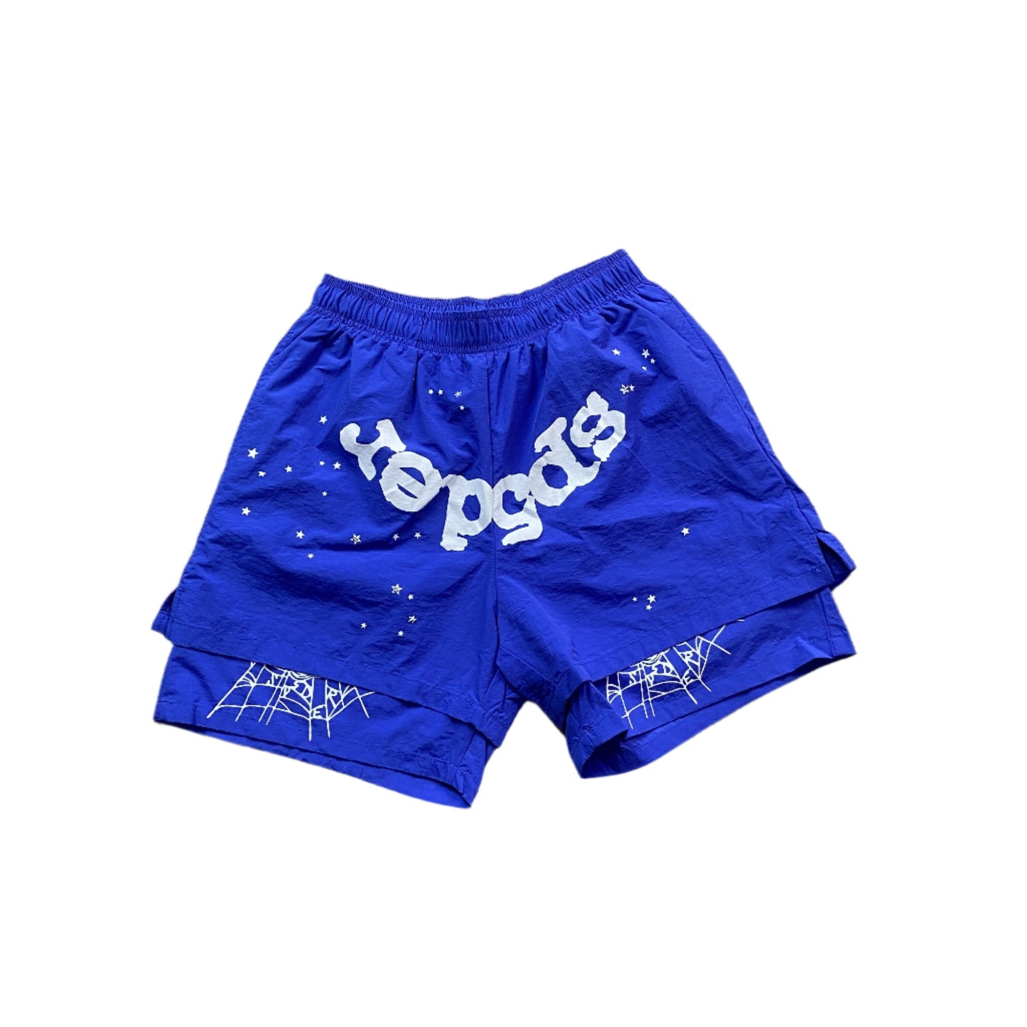 SHORT SP5DER OG WEB DOUBLE COUCHE BLEU