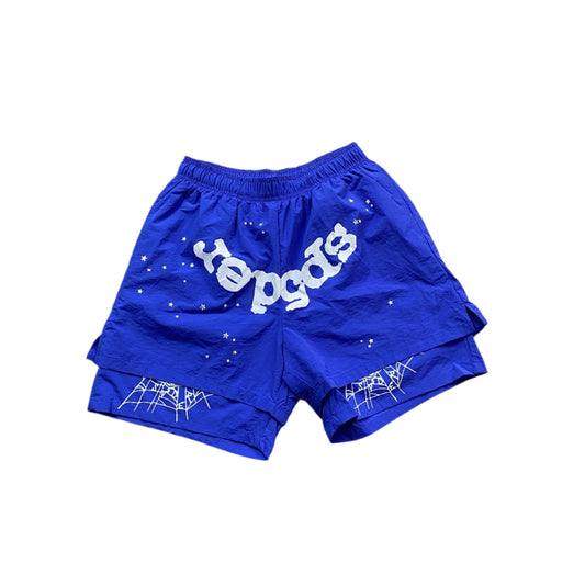 SHORT SP5DER OG WEB DOUBLE COUCHE BLEU
