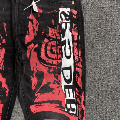 SP5DER PEINT MOTO DENIM NOIR