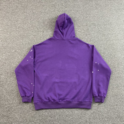 SP5DER STAR OG WEB V2 SWEAT À CAPUCHE VIOLET
