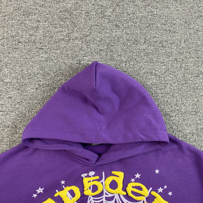 SP5DER STAR OG WEB V2 SWEAT À CAPUCHE VIOLET
