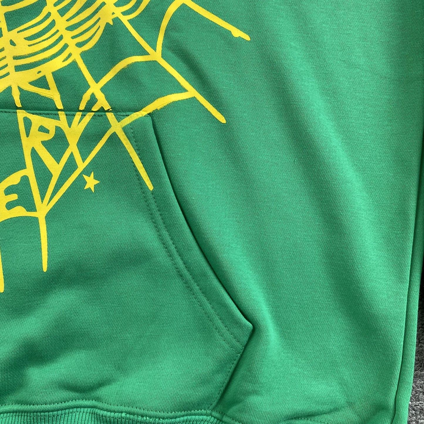 SP5DER STAR OG WEB V2 SWEAT À CAPUCHE SLIME VERT