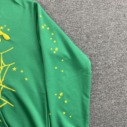 SP5DER STAR OG WEB V2 SWEAT À CAPUCHE SLIME VERT