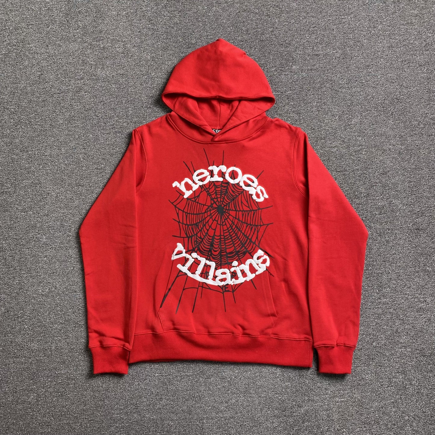 Sweat à capuche rouge SP5DER x METRO BOOMIN HÉROS ET MÉCHANTS