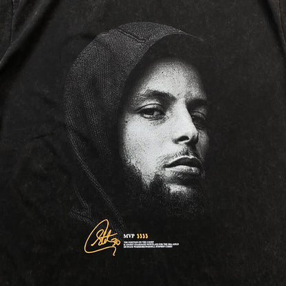 T-shirt graphique vintage Stephen Curry gris foncé