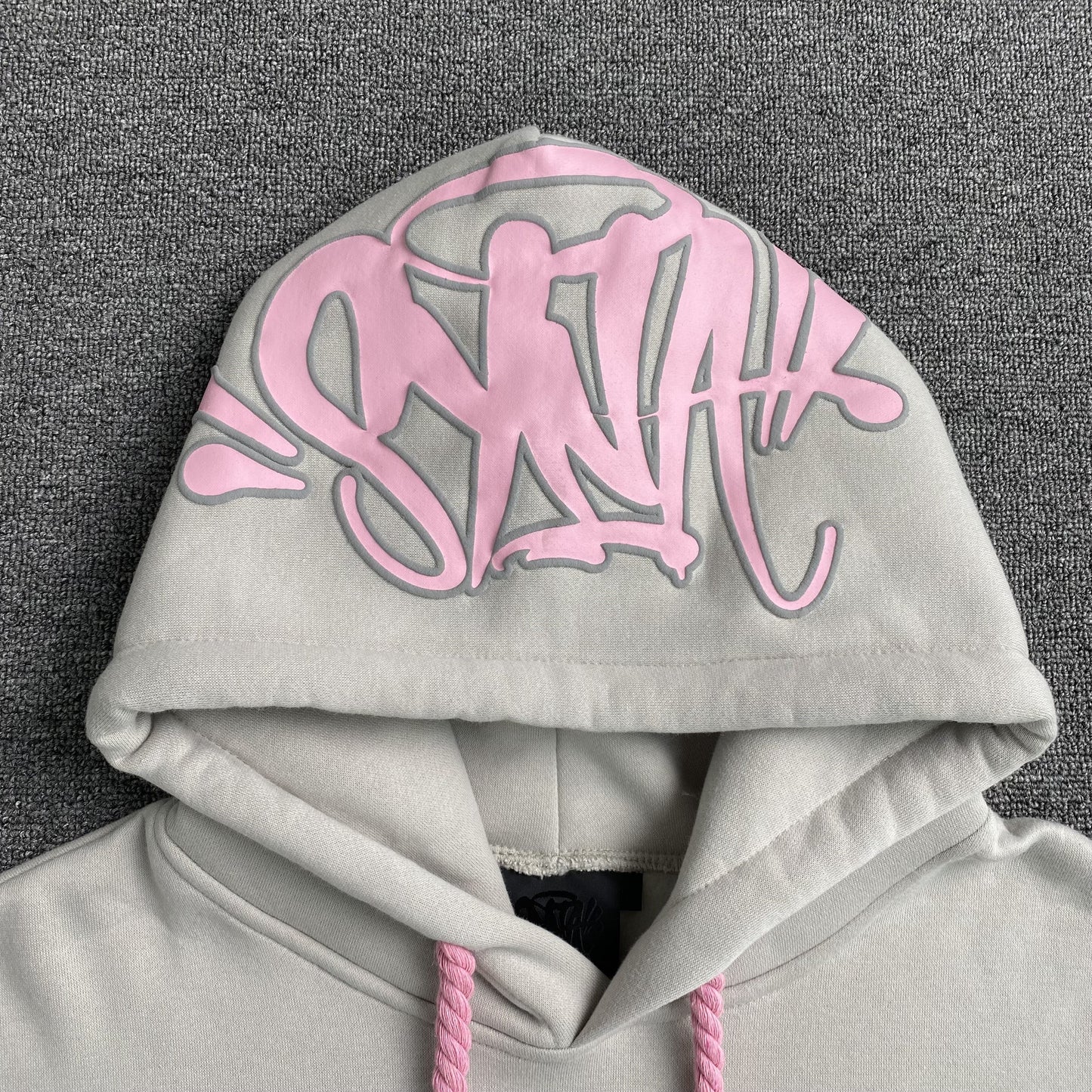 SWEAT À CAPUCHE SYNA WORLD LOGO GRIS ROSE