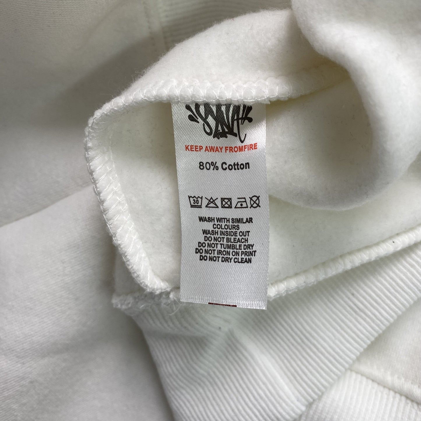 SWEAT À CAPUCHE BLANC SYNA WORLD HOOD LOGO