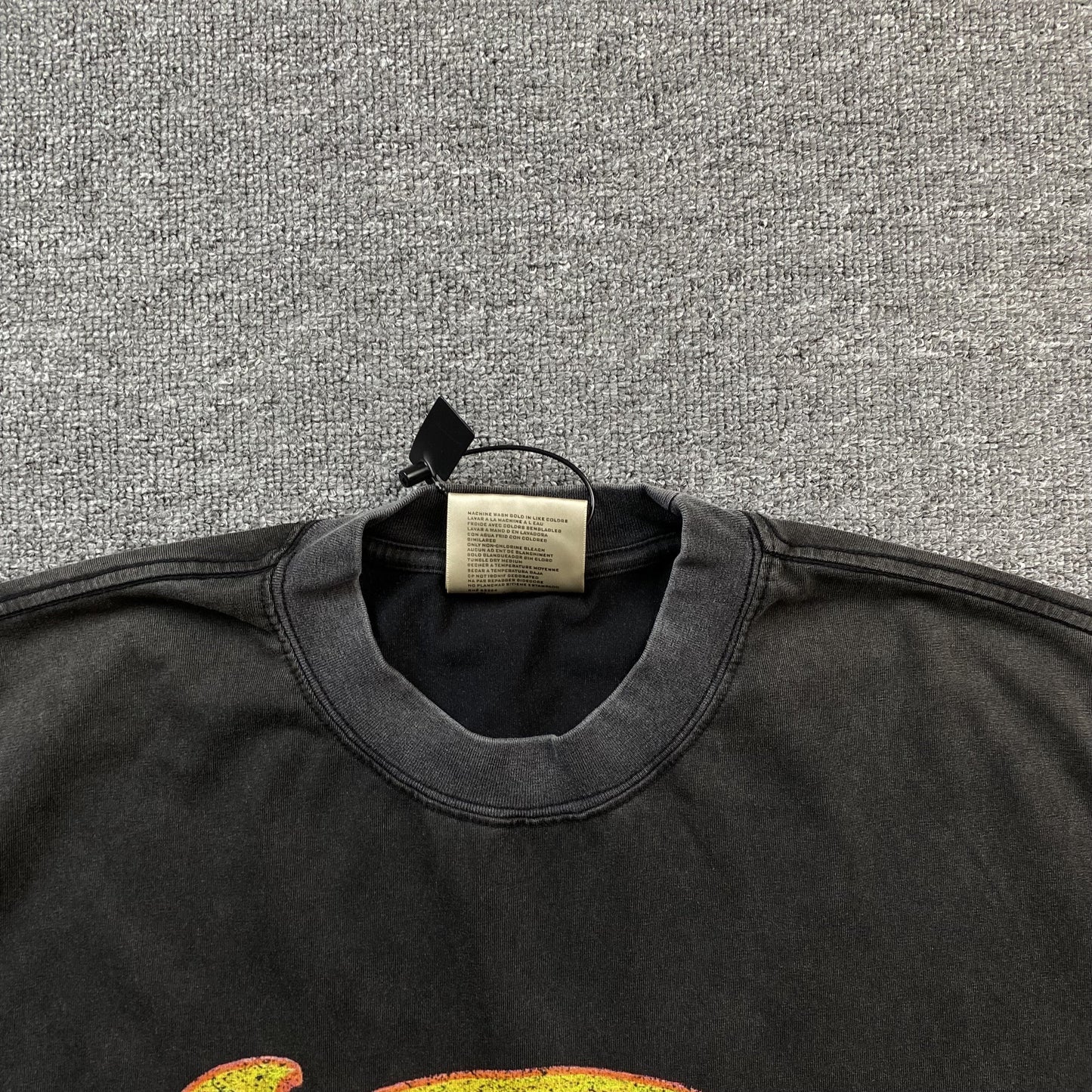 T-shirt graphique vintage Tupac gris foncé