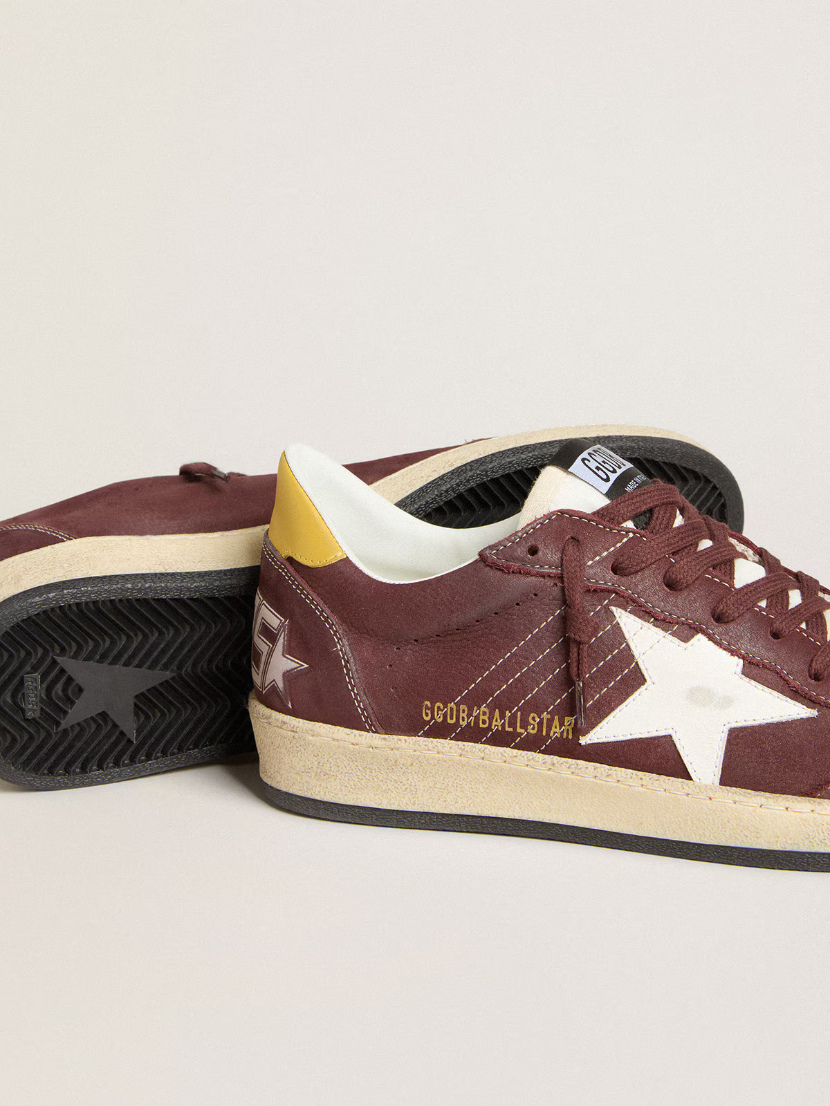 Baskets Golden Goose Ball Star – Cuir bordeaux