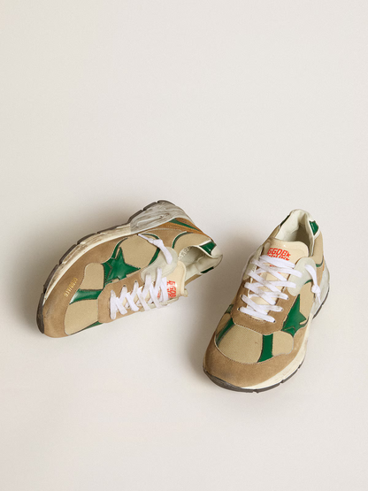 Baskets Golden Goose Dad-Star beige/vert