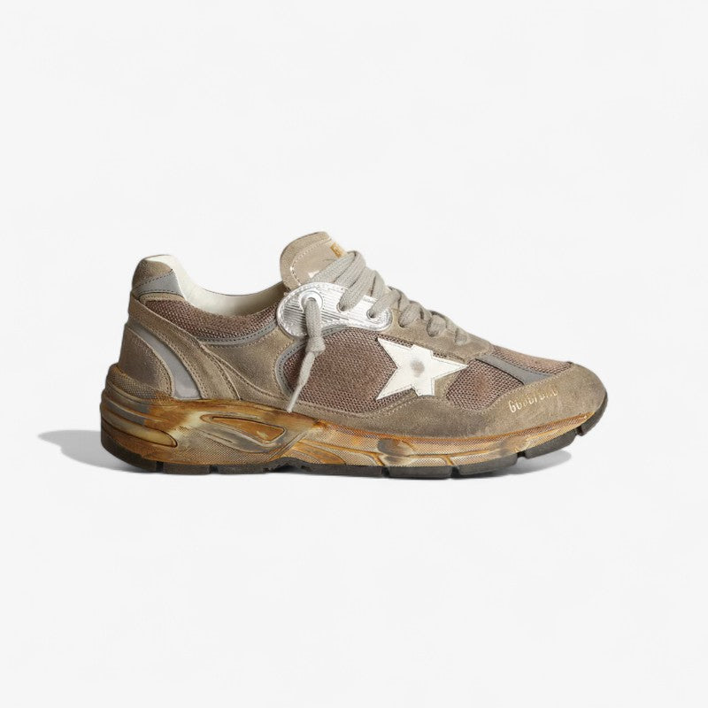 Baskets en daim Golden Goose Dad-Star grises