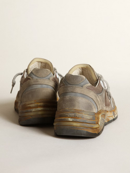 Baskets en daim Golden Goose Dad-Star grises