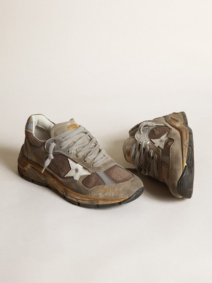 Baskets en daim Golden Goose Dad-Star grises