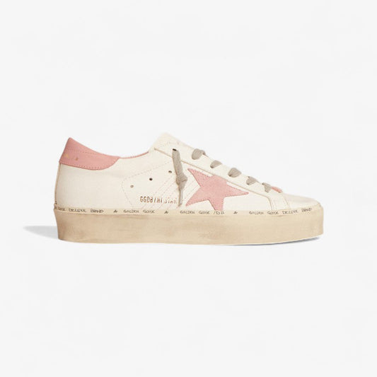 Baskets montantes Golden Goose Hi Star – Étoile en daim rose