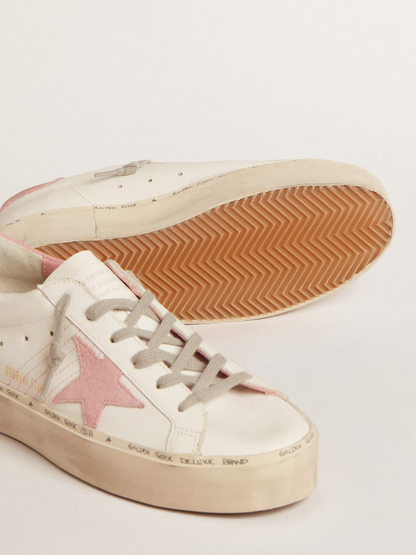 Baskets montantes Golden Goose Hi Star – Étoile en daim rose
