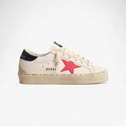 Baskets montantes Golden Goose Hi Star – Étoile rouge et talon pailleté