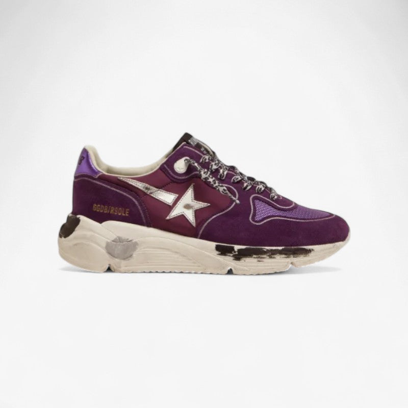 Baskets Golden Goose Running Sole en daim violet