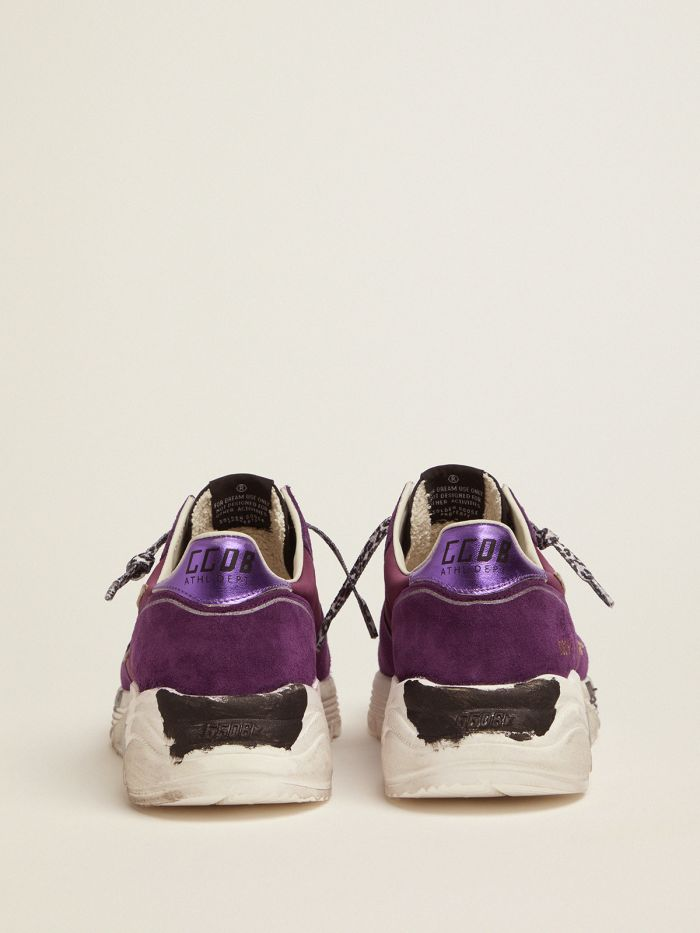 Baskets Golden Goose Running Sole en daim violet