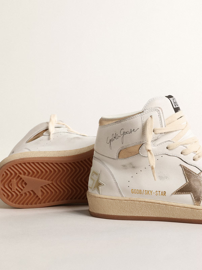 Golden Goose Sky-Star – Blanc et or