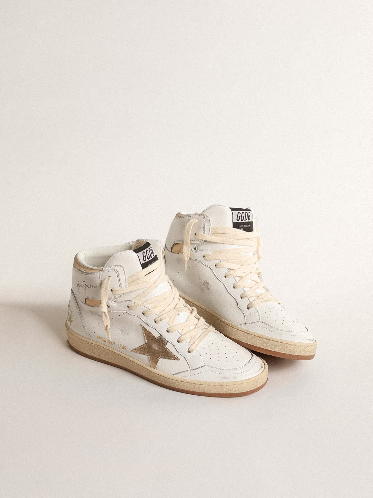 Golden Goose Sky-Star – Blanc et or