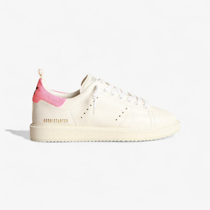 Baskets Golden Goose Starter – Languette au talon blanche et rose
