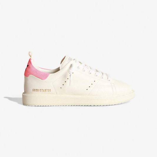 Baskets Golden Goose Starter – Languette au talon blanche et rose
