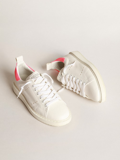 Baskets Golden Goose Starter – Languette au talon blanche et rose