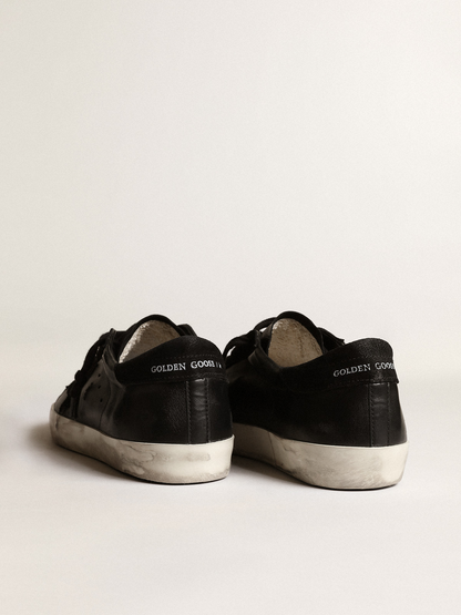 Baskets Golden Goose Super-Star en cuir noir