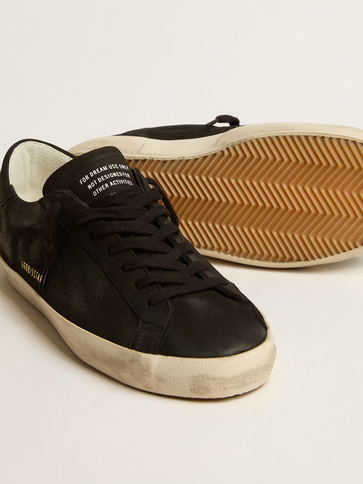 Baskets Golden Goose Super-Star en cuir noir