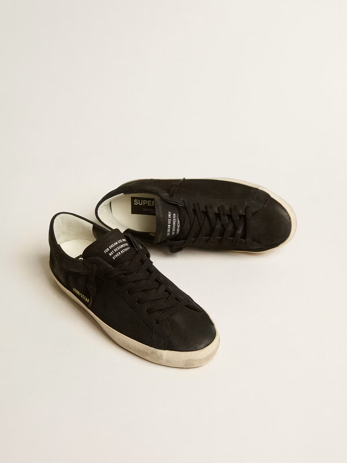 Baskets Golden Goose Super-Star en cuir noir