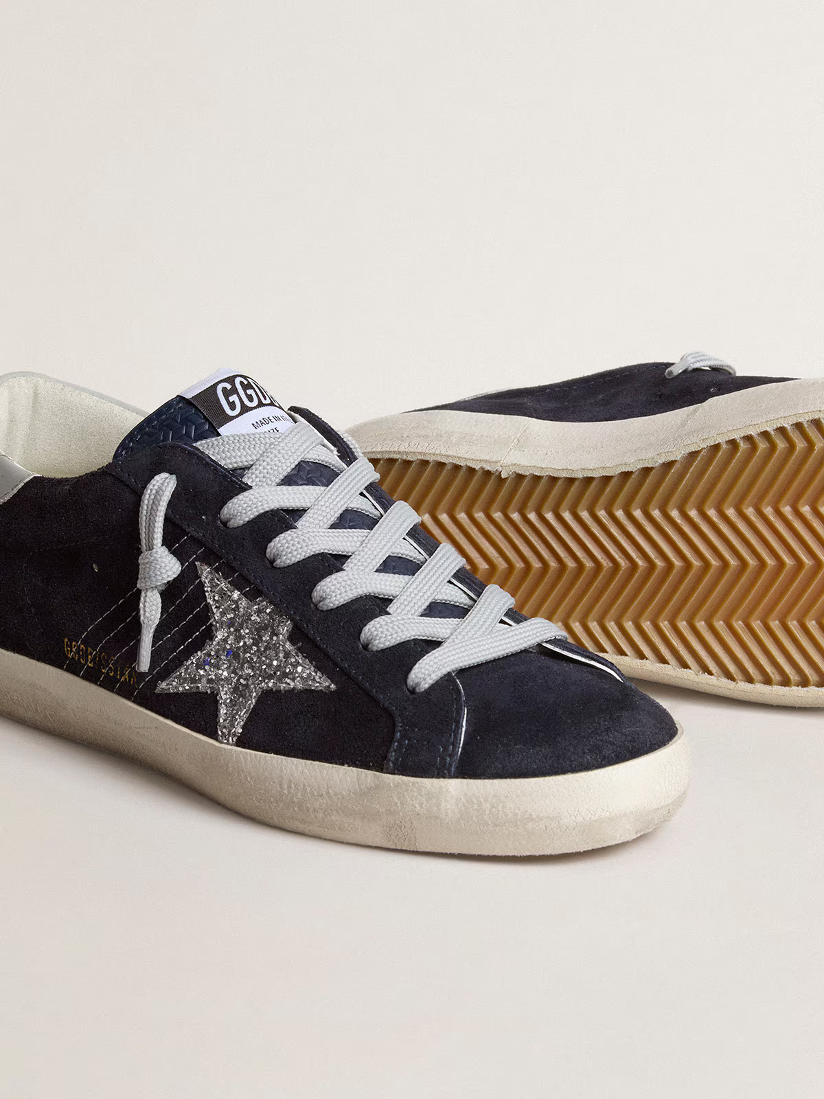 Golden Goose Super-Star Glitter Star – Daim Minuit