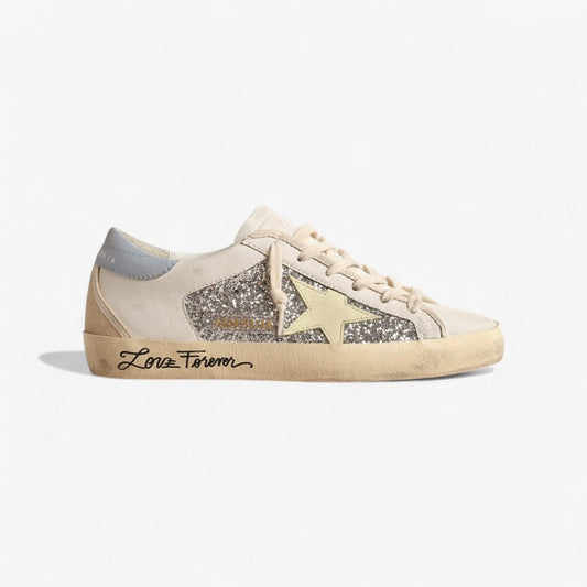 Baskets à paillettes Golden Goose Super-Star « Love Forever »
