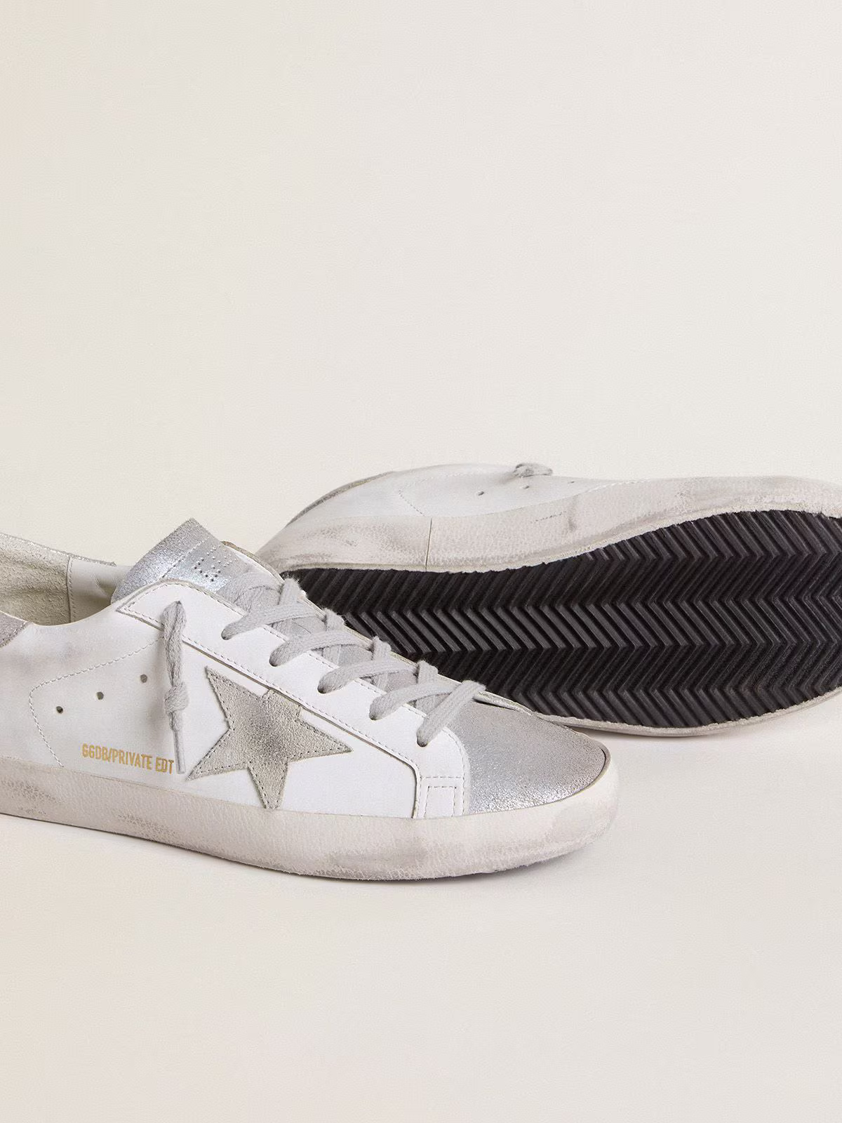 Golden Goose Super-Star Édition Privée – Blanc et Argent