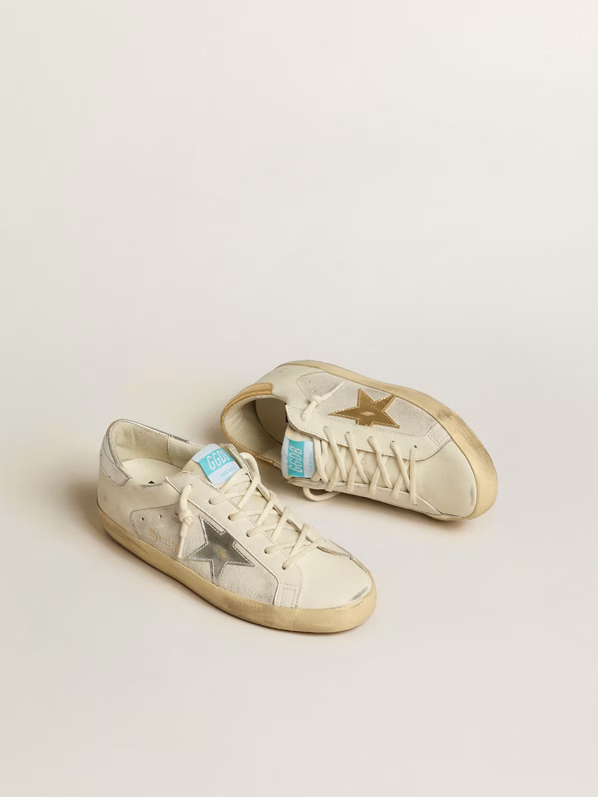 Baskets Golden Goose Super-Star Silver Shine