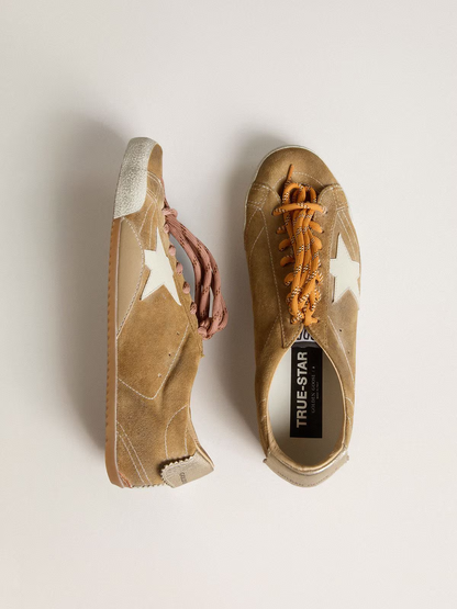 Baskets Golden Goose TrueStar en daim beige