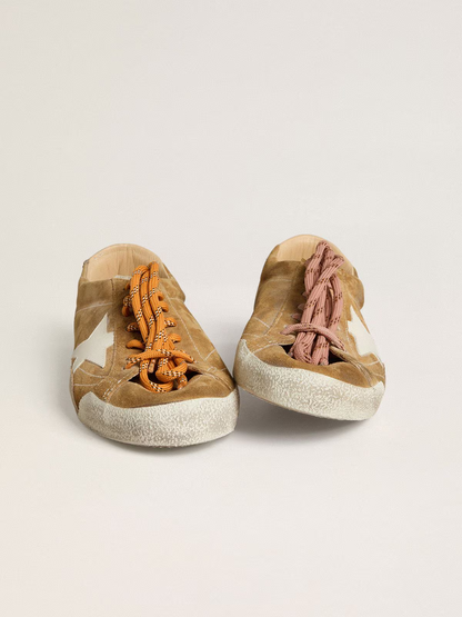 Baskets Golden Goose TrueStar en daim beige