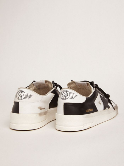 Baskets Stardan en cuir noir et blanc