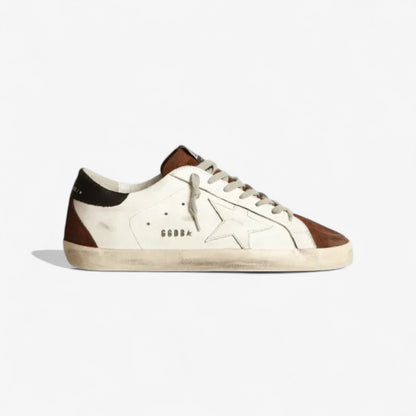 Baskets Superstar bicolores blanches et marron