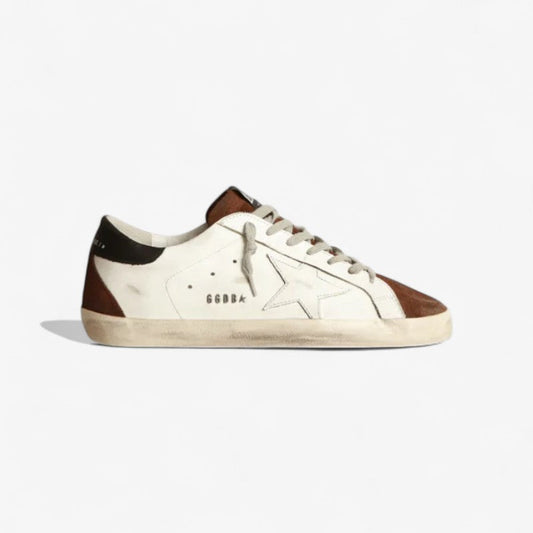 Baskets Superstar bicolores blanches et marron