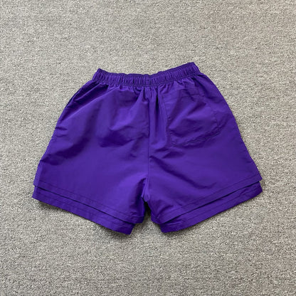 SHORT SP5DER OG WEB DOUBLE COUCHE VIOLET