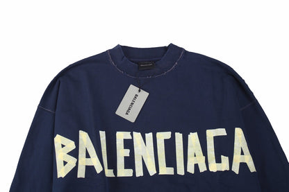 Pull ras du cou bleu marine Balenciaga