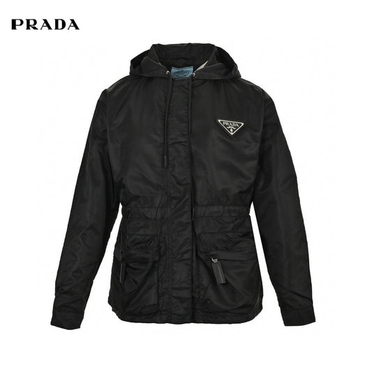Veste à capuche en nylon Prada