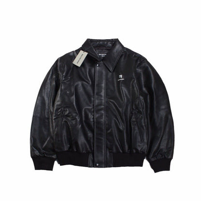 Veste Balenciaga en similicuir noir