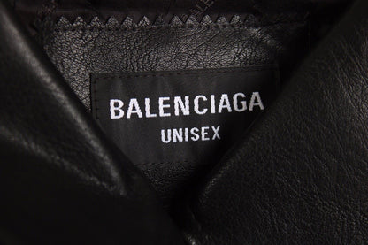 Veste Balenciaga en similicuir noir