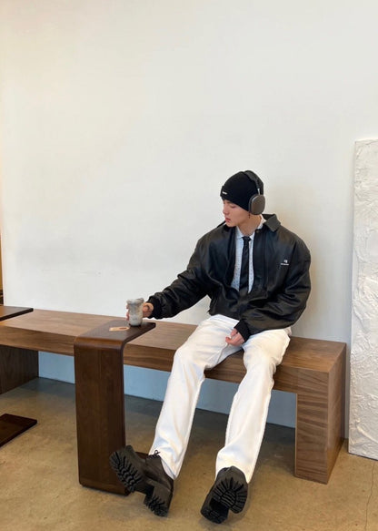 Veste Balenciaga en similicuir noir